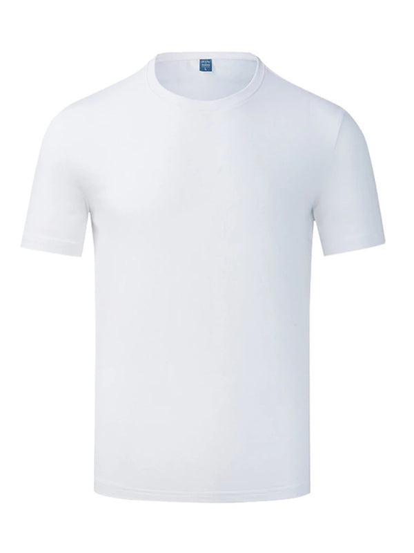 Men's simple casual slim fit stretch short sleeve T-shirt