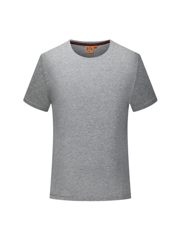 Simple, casual, solid color short-sleeved T-shirts for men and women