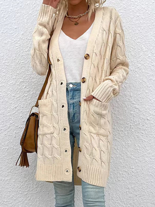 Women's outerwear fashionable long single-breasted casual cardigan jacket