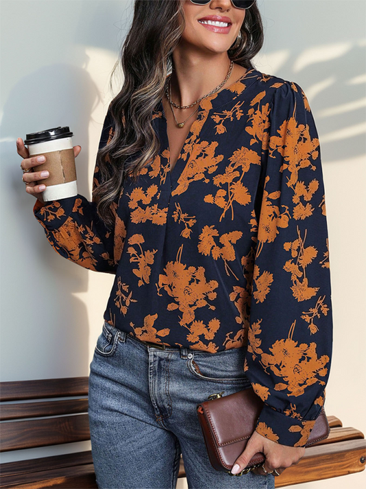 Commuter Top Long Sleeve Pullover Printed Shirt