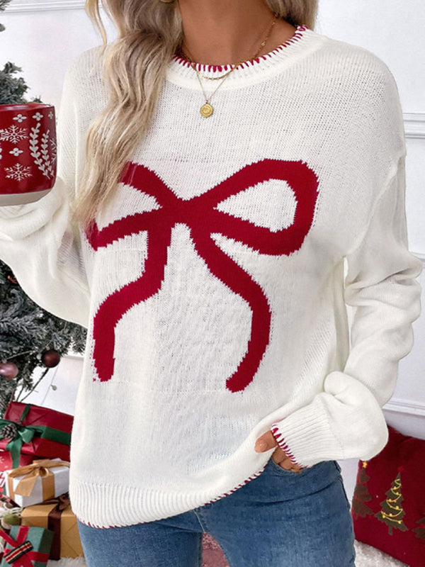 Loose Long Sleeve Crewneck Christmas Sweater