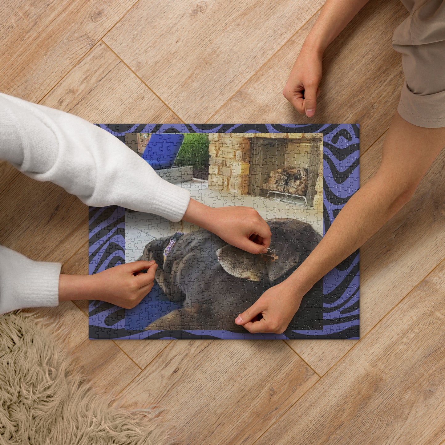 Jigsaw puzzle - Relaxing Chocolate Labs (Personalize It!)