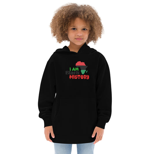 Unisex Kids fleece hoodie - I Am Black History