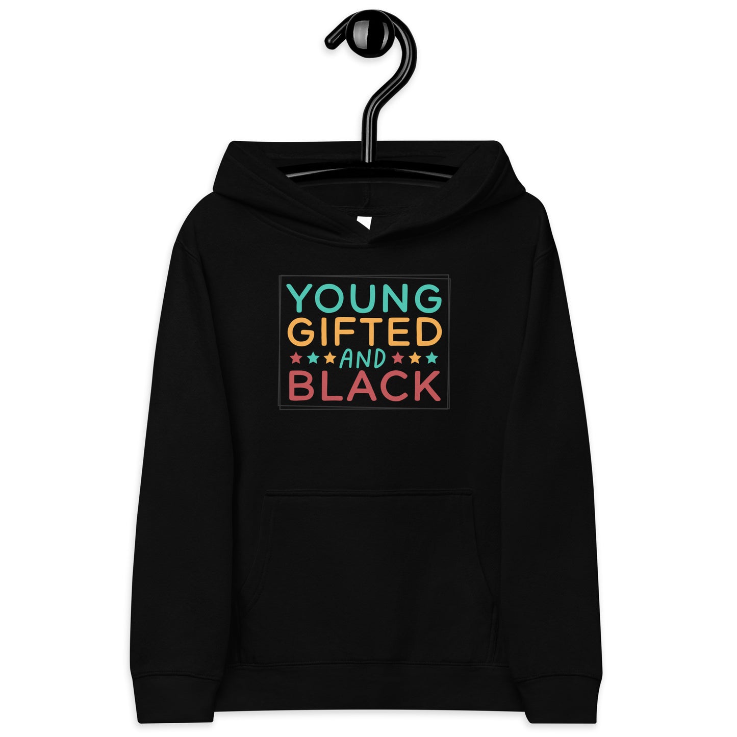 Kids fleece hoodie - Juneteenth Young Gifted and Black