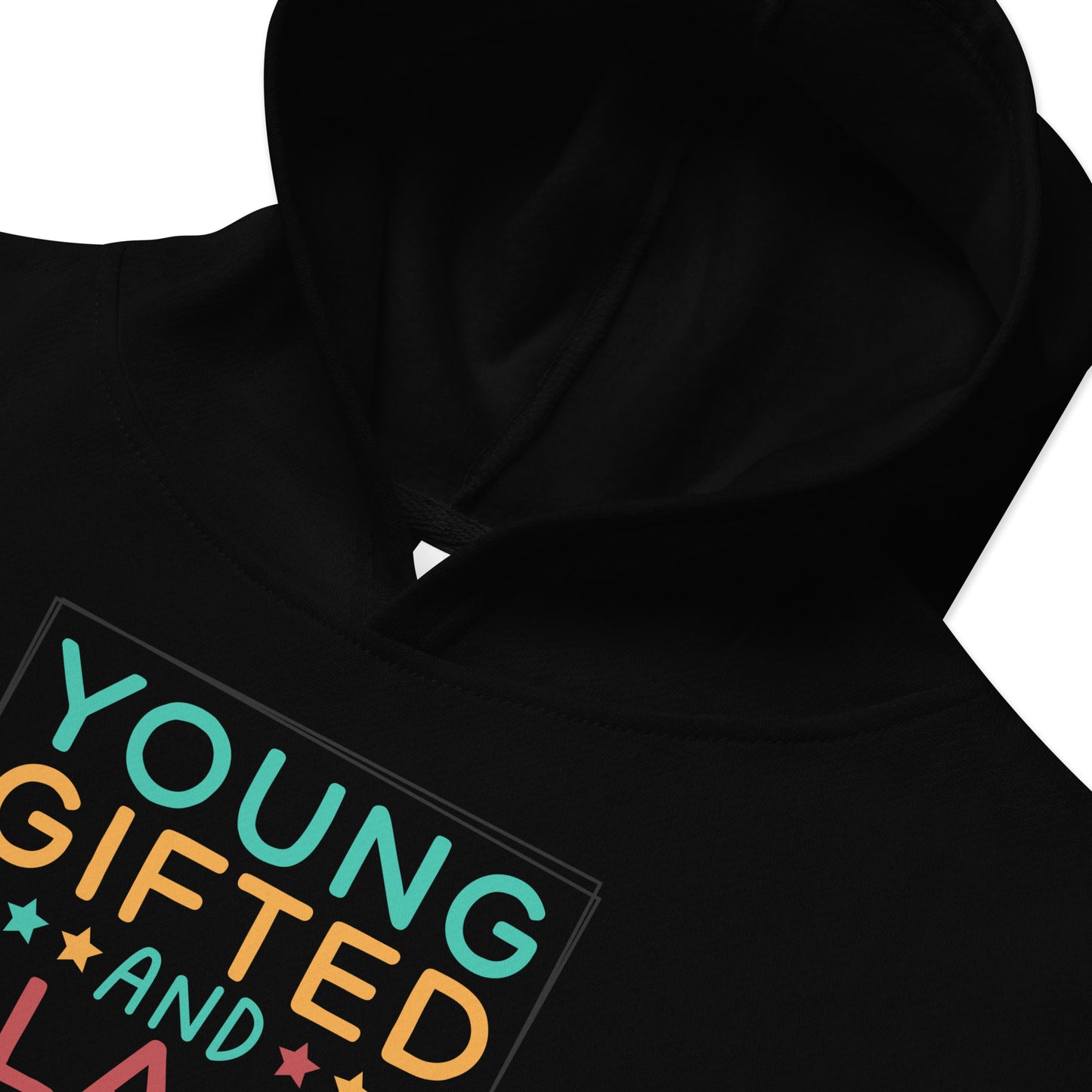 Kids fleece hoodie - Juneteenth Young Gifted and Black