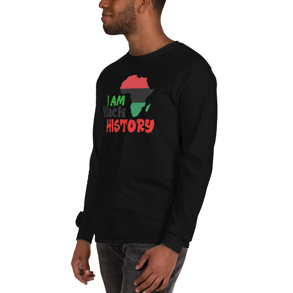 Men’s Long Sleeve Shirt - I Am Black History