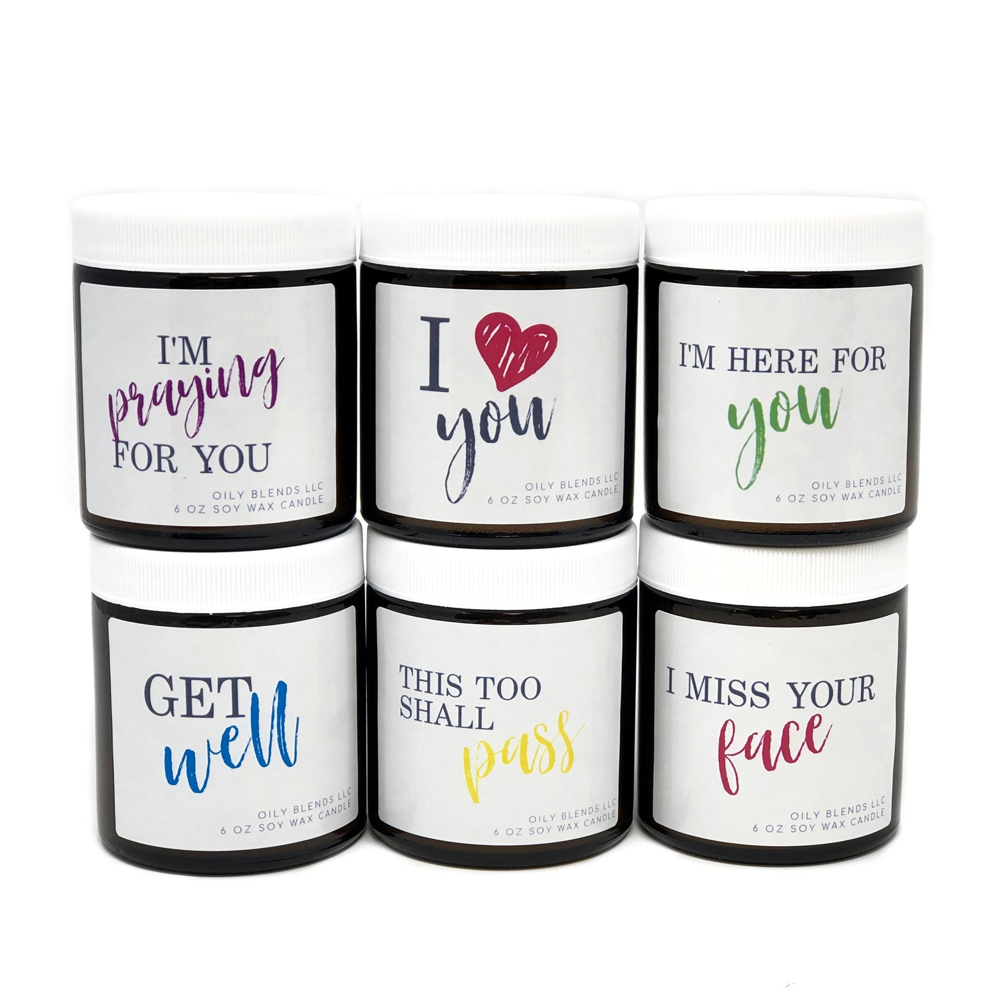 Message Candles - 25 Hour Burn Time Soy Wax Candles - Oily BlendsMessage Candles - 25 Hour Burn Time Soy Wax Candles