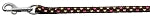 Argyle Hearts Nylon Ribbon Leash Brown 3/8 wide 6ft Long