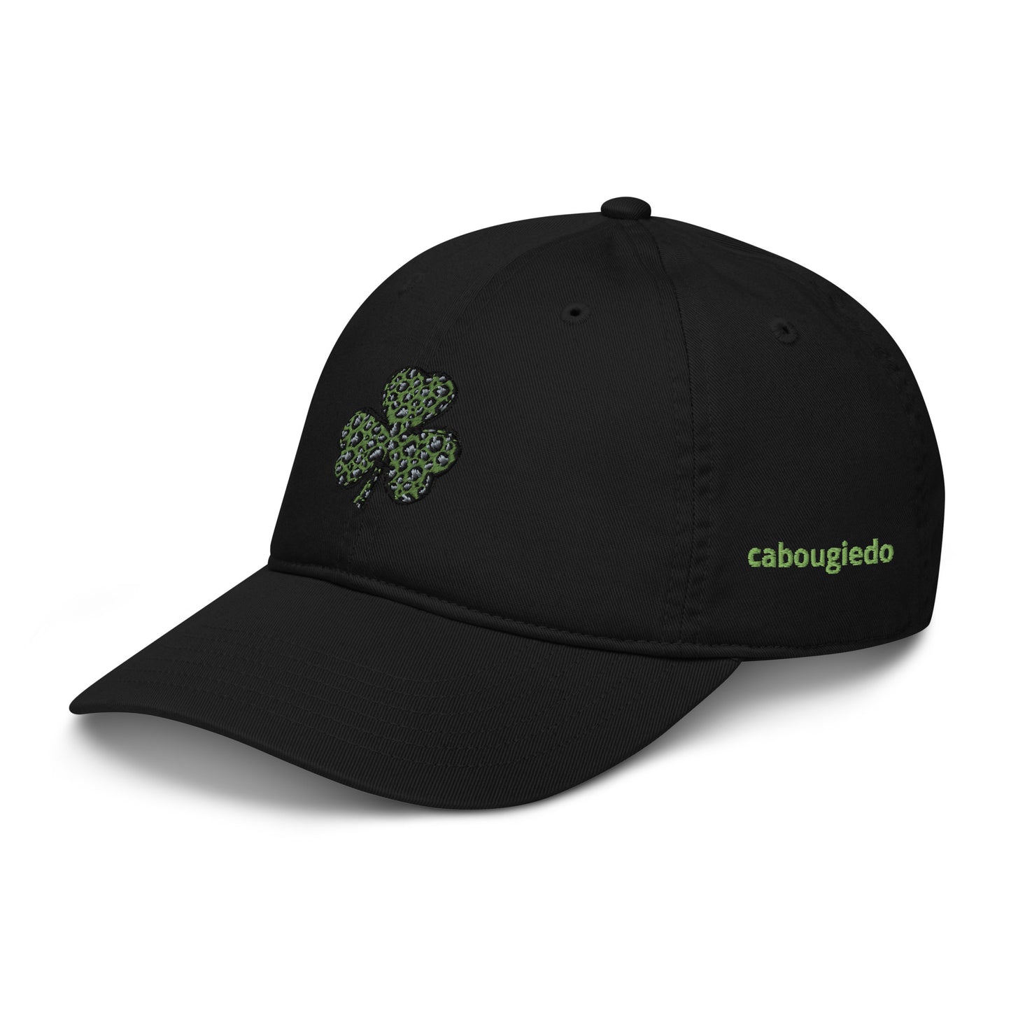 Organic dad hat - Embroidered St Patty's Day Green Clover