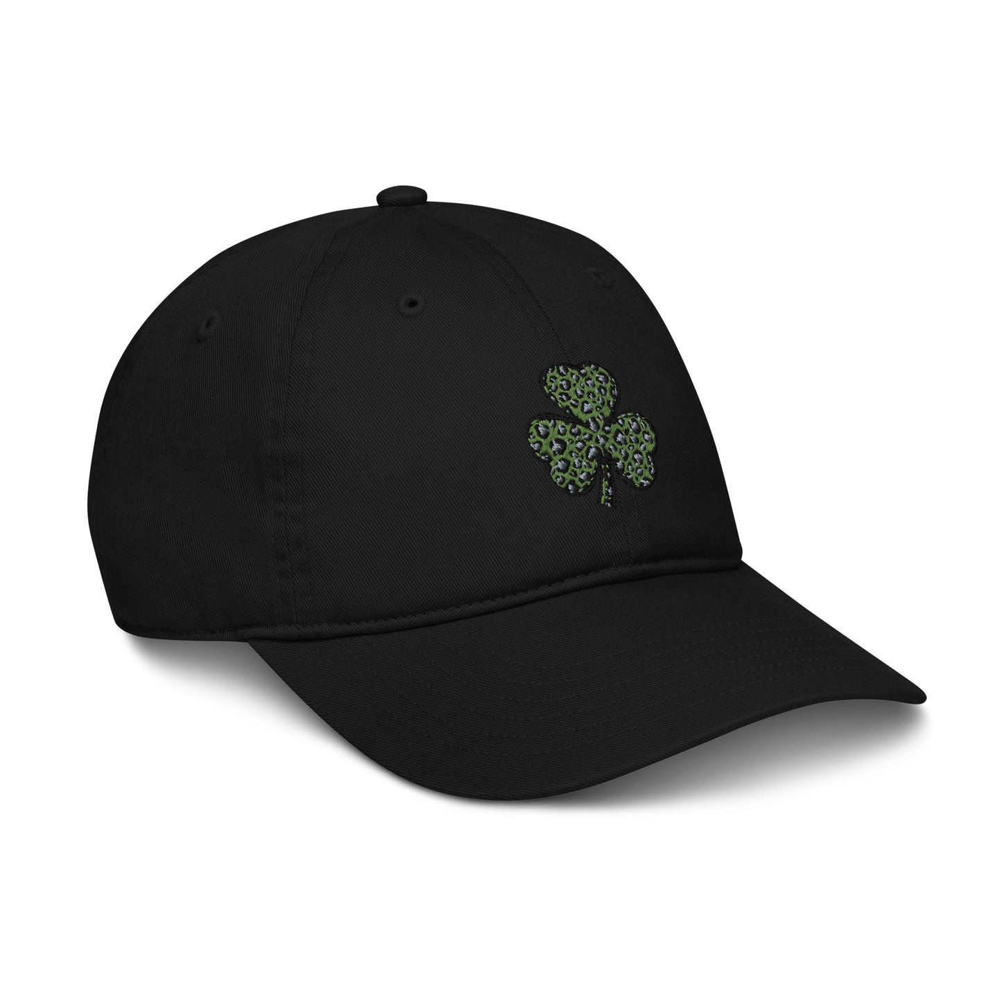 Organic dad hat - Embroidered St Patty's Day Green Clover