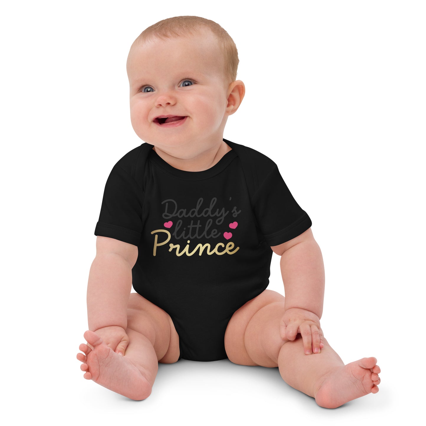 Organic cotton baby bodysuit - Daddy's Little Prince