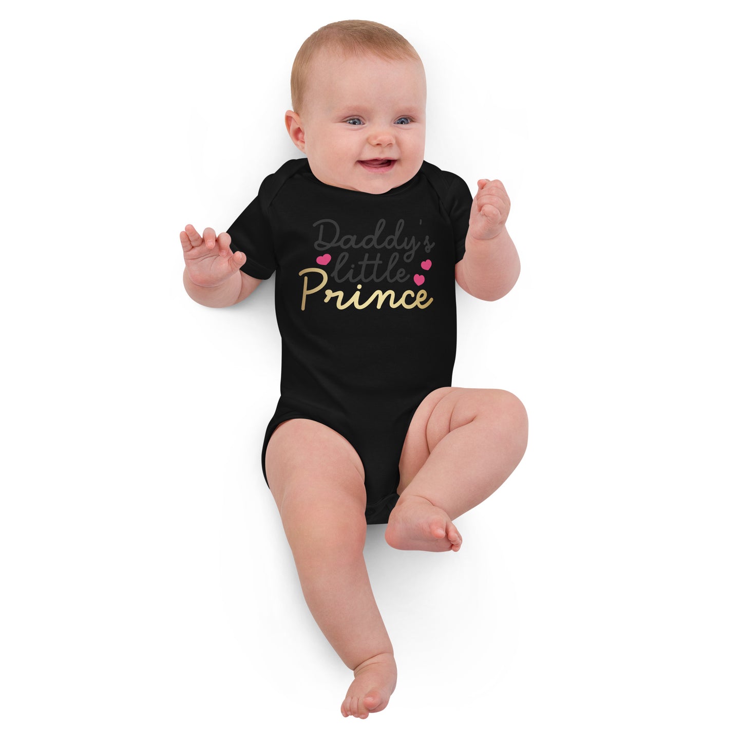 Organic cotton baby bodysuit - Daddy's Little Prince