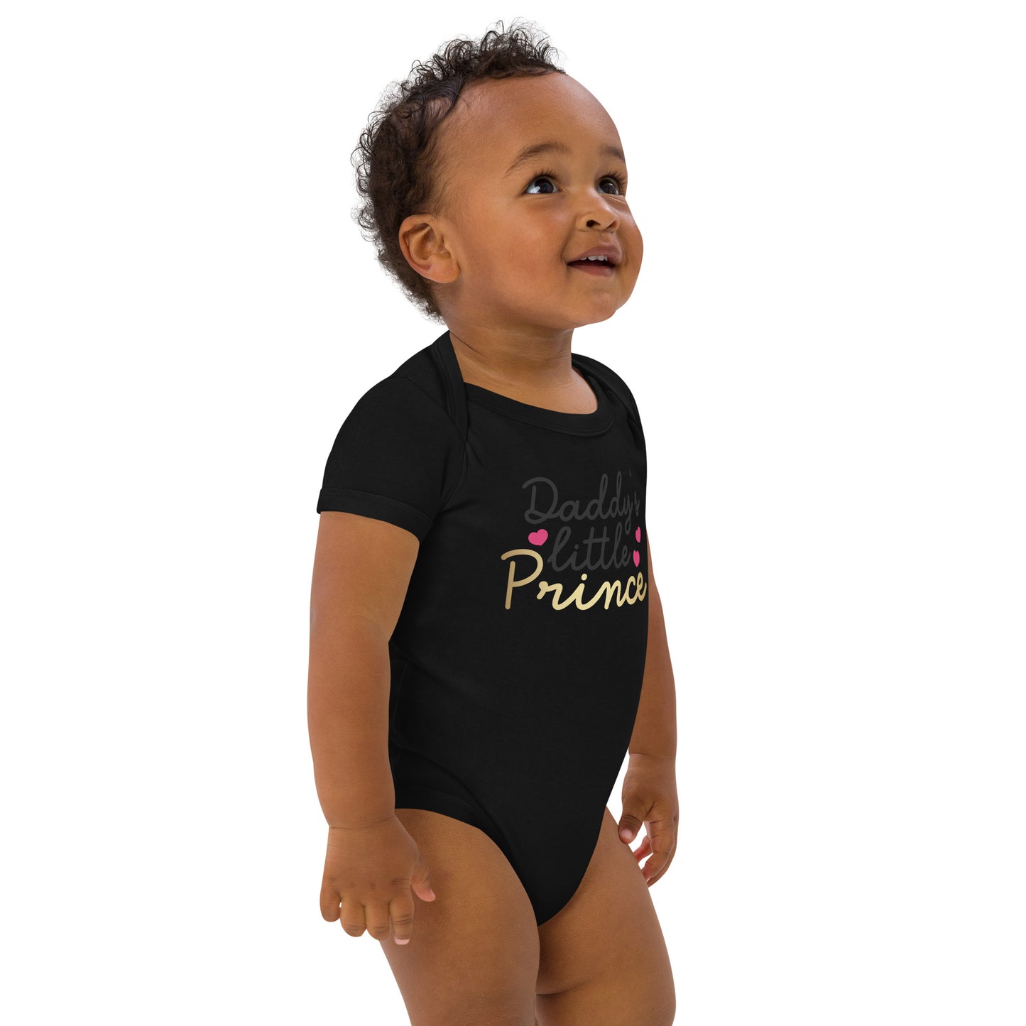 Organic cotton baby bodysuit - Daddy's Little Prince