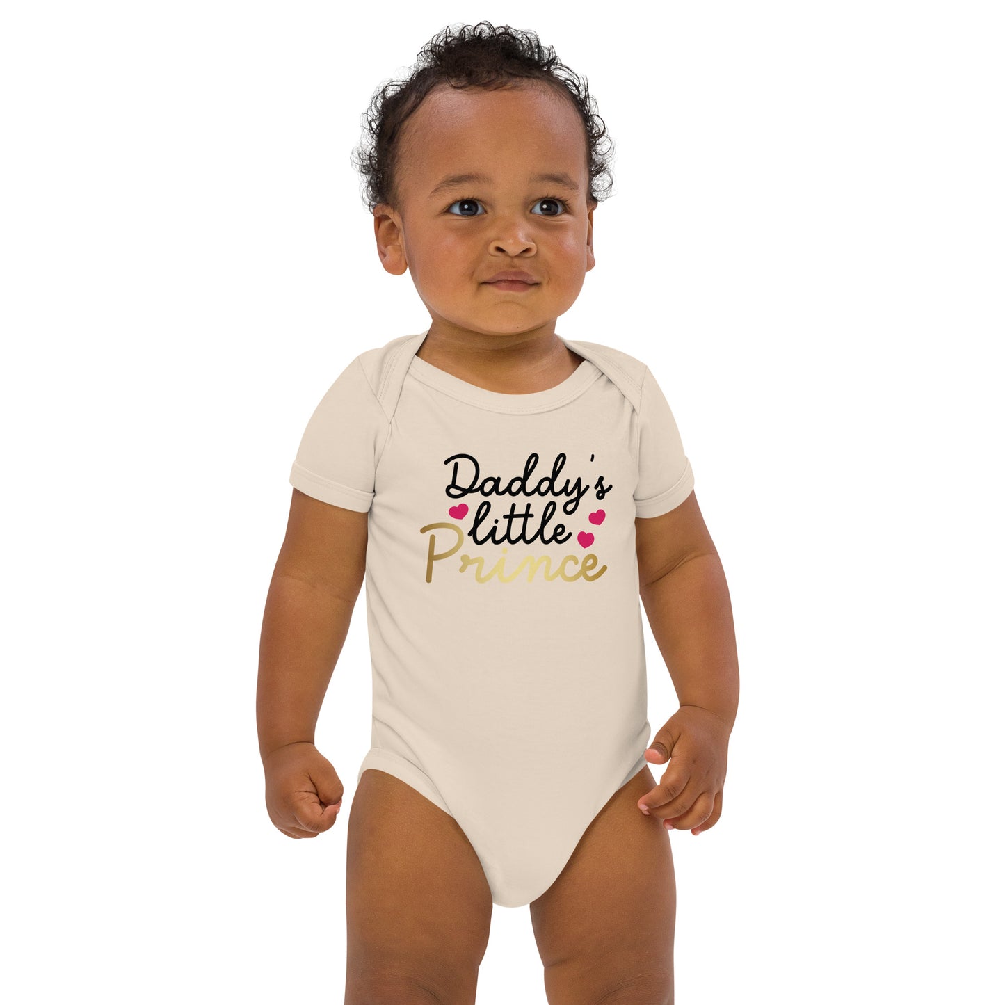 Organic cotton baby bodysuit - Daddy's Little Prince