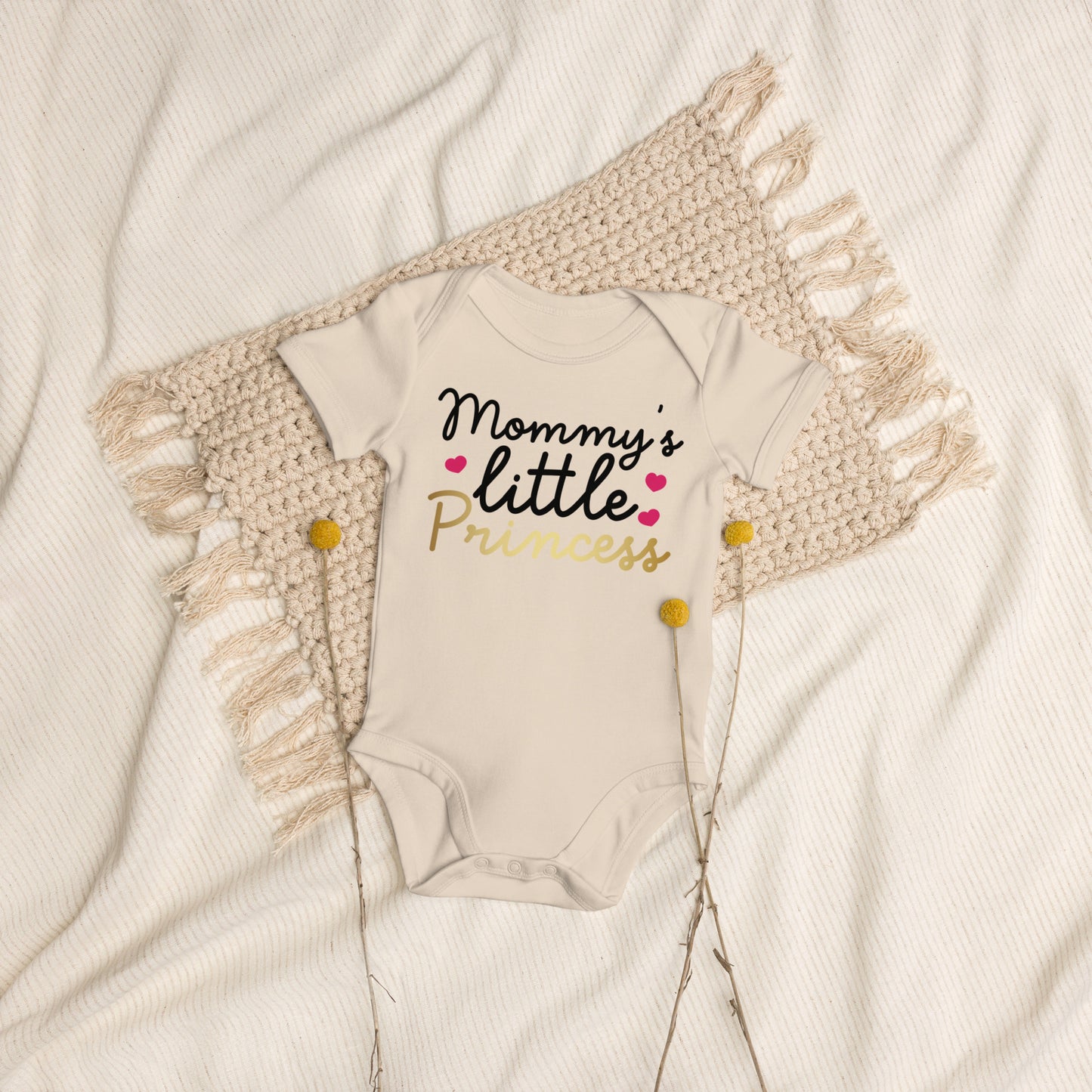 Organic cotton baby bodysuit - Mommy's Little Princess