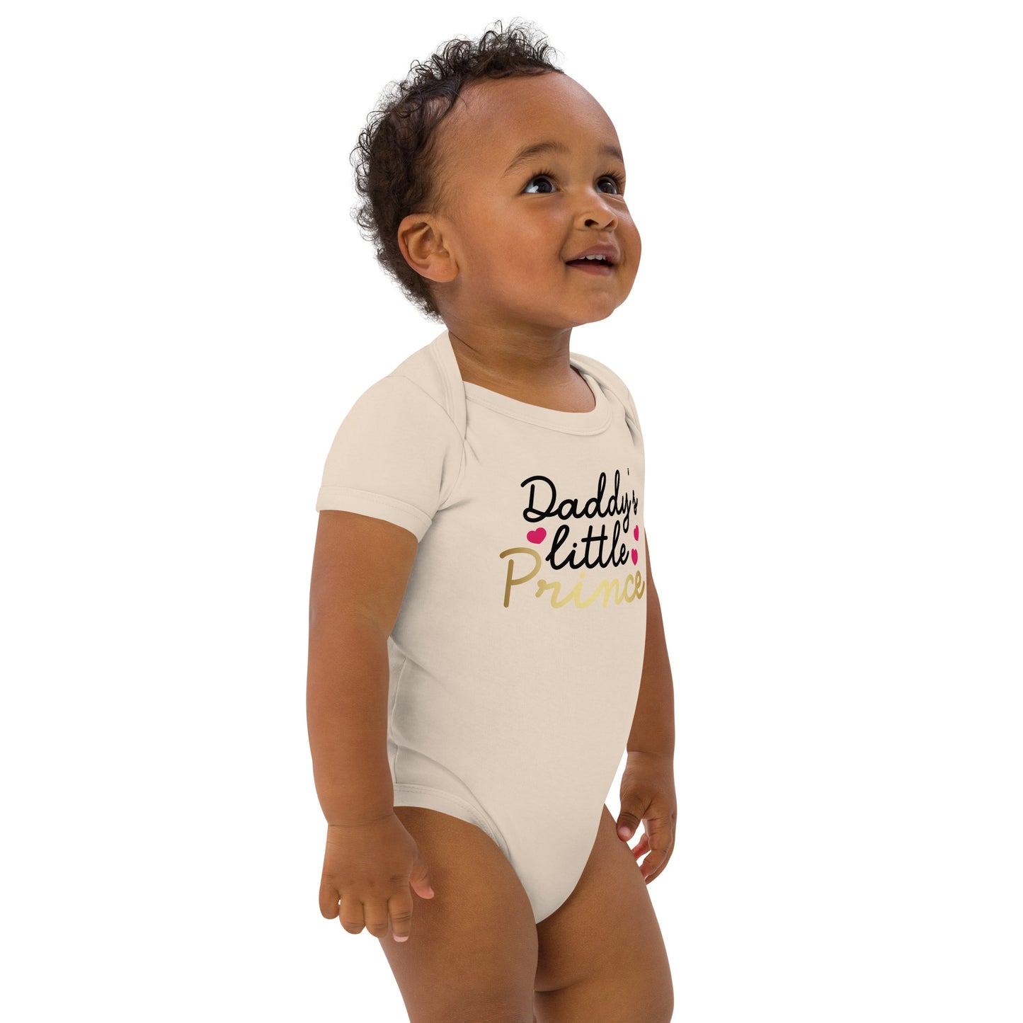 Organic cotton baby bodysuit - Daddy's Little Prince