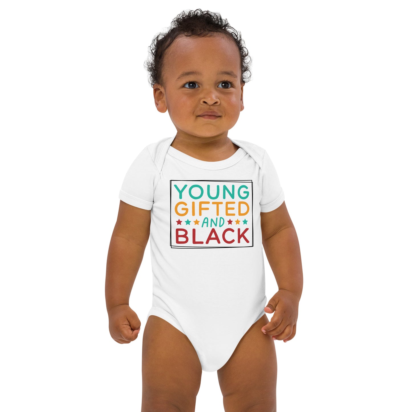 Organic cotton baby bodysuit - Juneteenth Young Gifted and Black