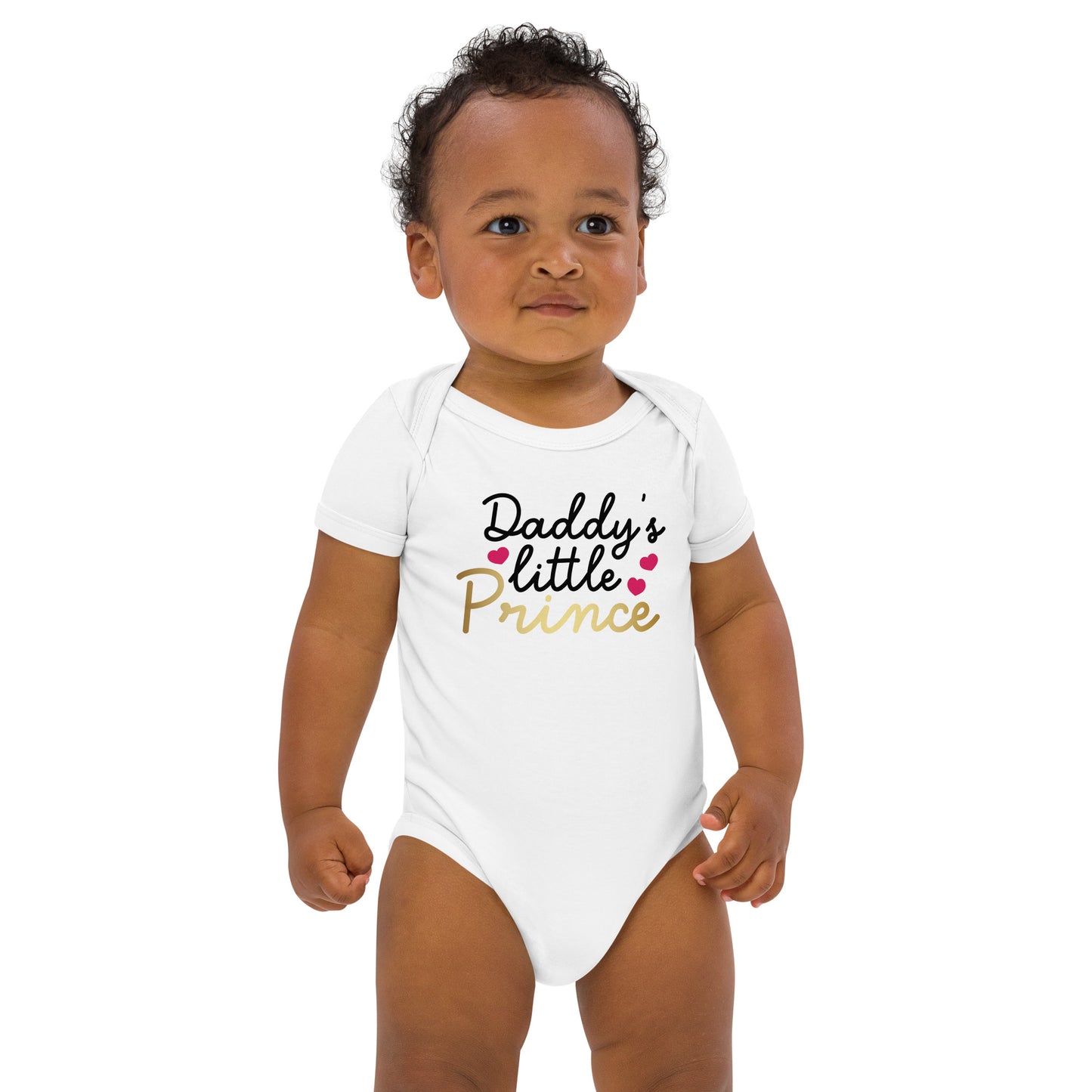 Organic cotton baby bodysuit - Daddy's Little Prince