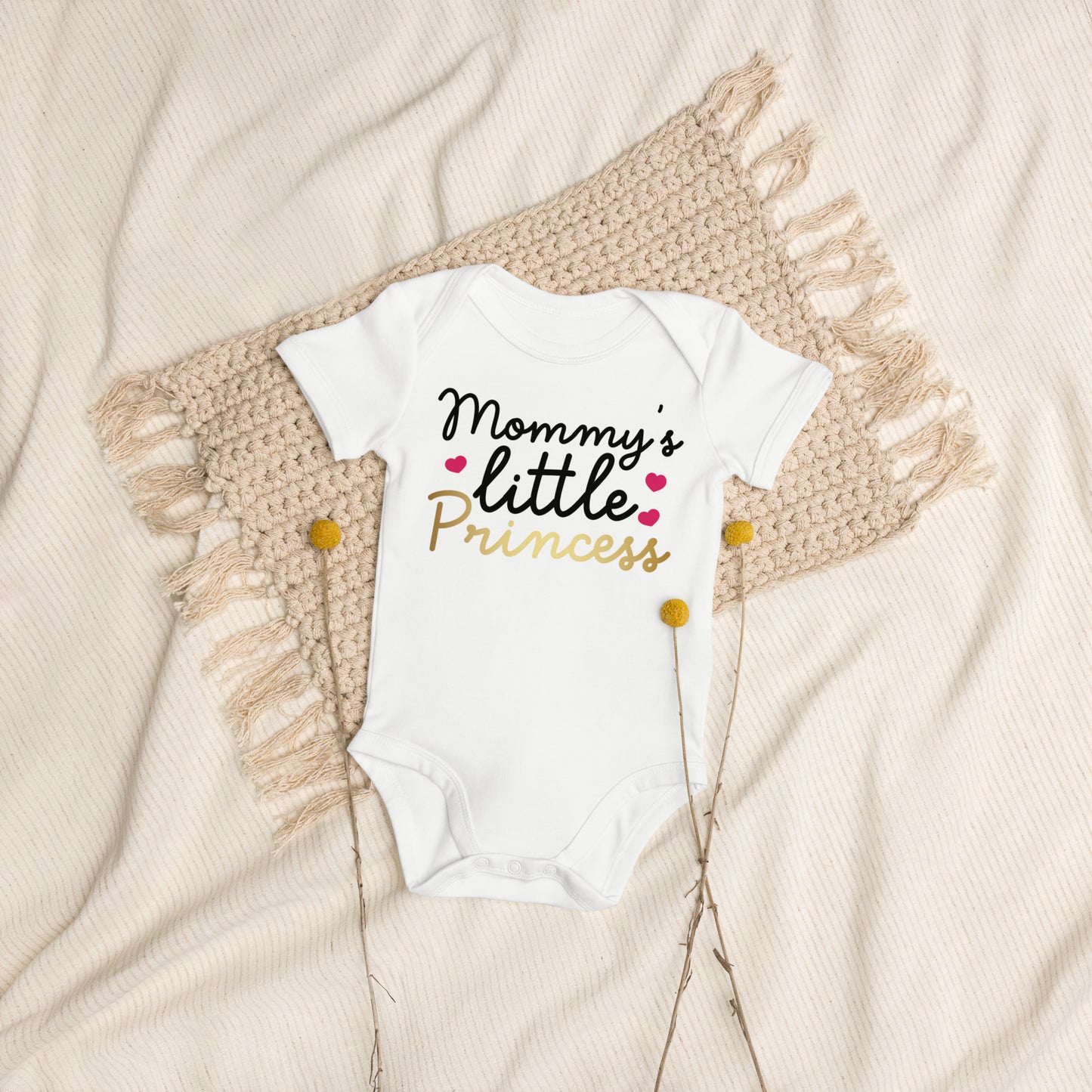 Organic cotton baby bodysuit - Mommy's Little Princess