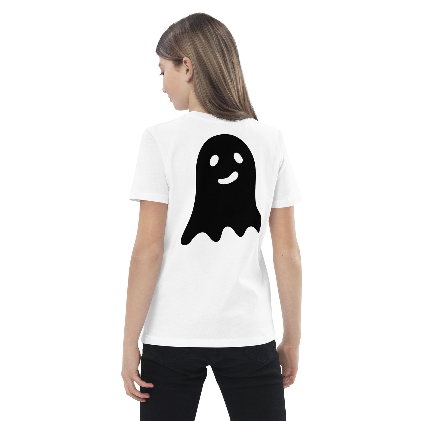 Organic cotton kids t-shirt - Halloween Ghost White T-Shirt