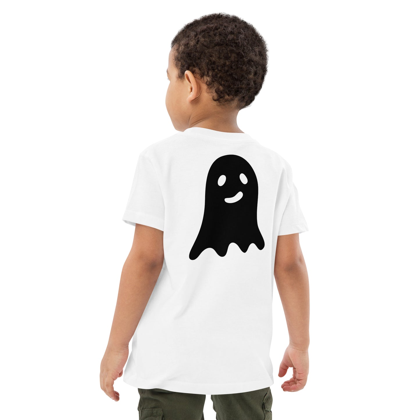 Organic cotton kids t-shirt - Halloween Ghost White T-Shirt