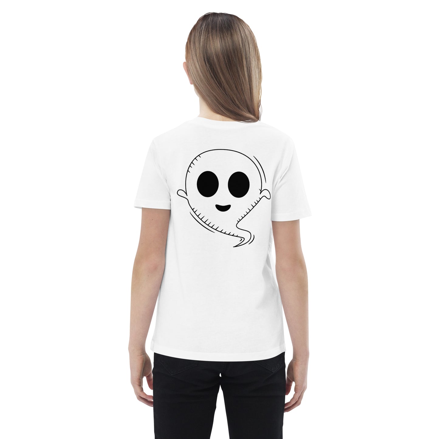 Organic cotton kids t-shirt - Halloween Ghost White T-Shirt