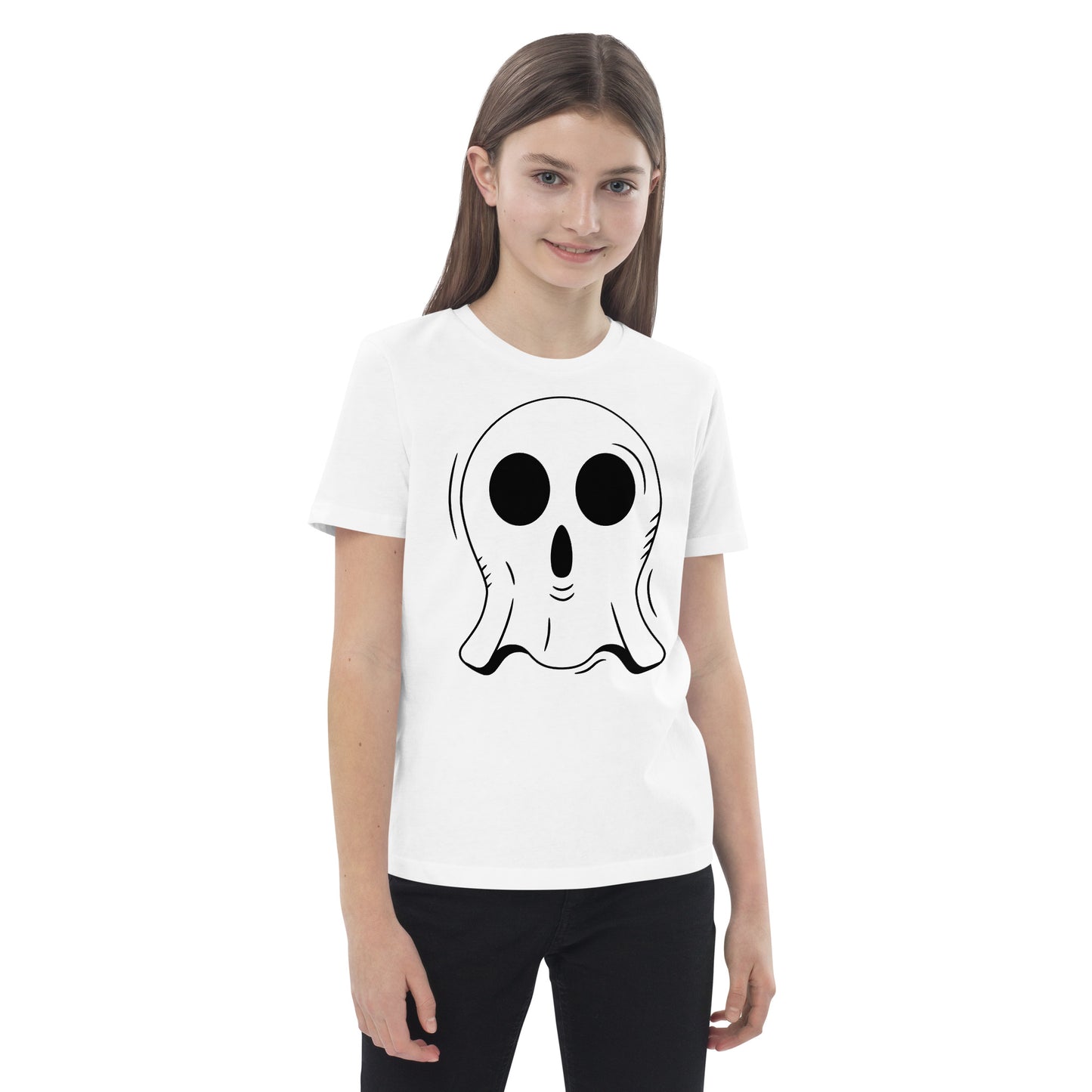 Organic cotton kids t-shirt - Halloween Ghost White T-Shirt