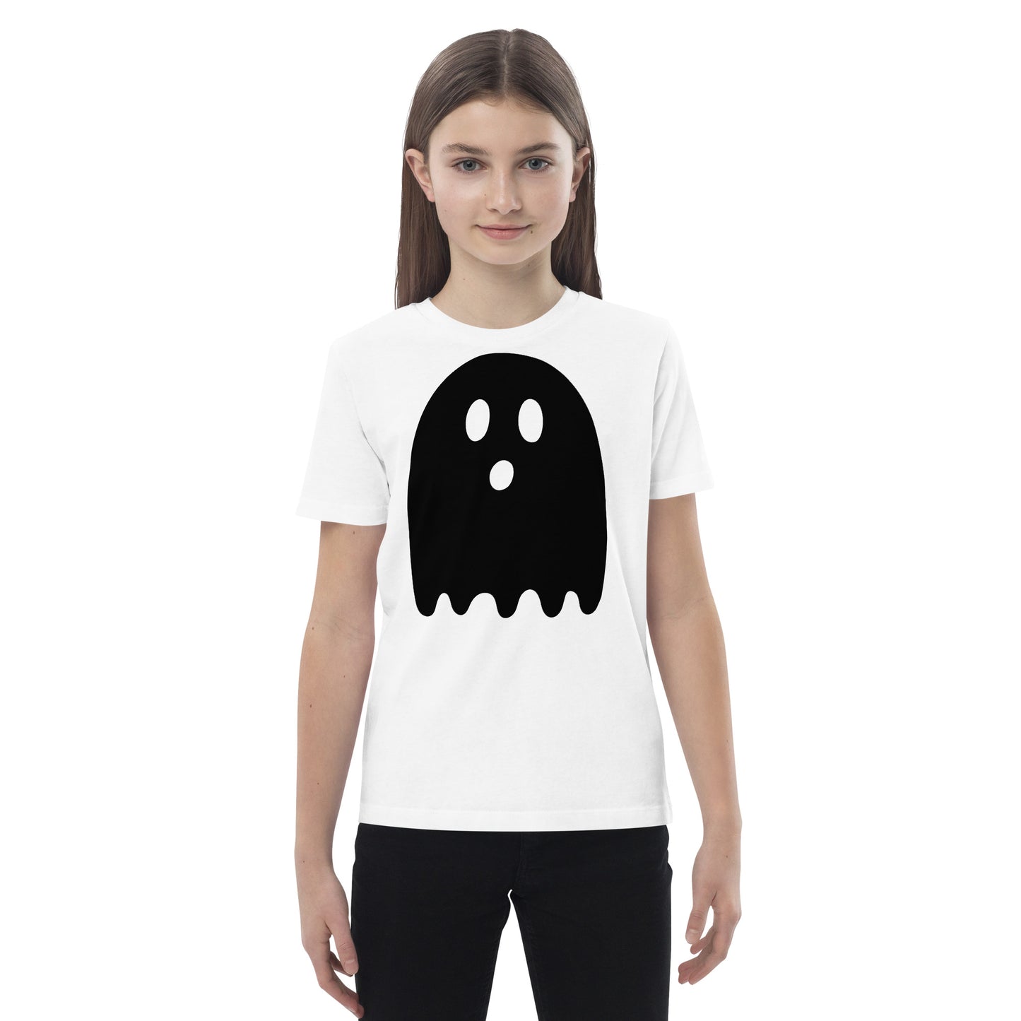 Organic cotton kids t-shirt - Halloween Ghost White T-Shirt