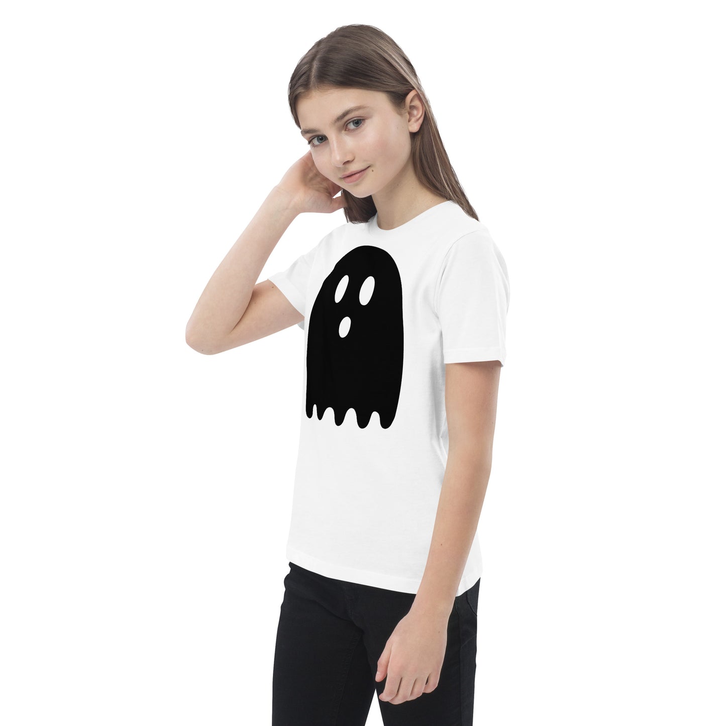 Organic cotton kids t-shirt - Halloween Ghost White T-Shirt