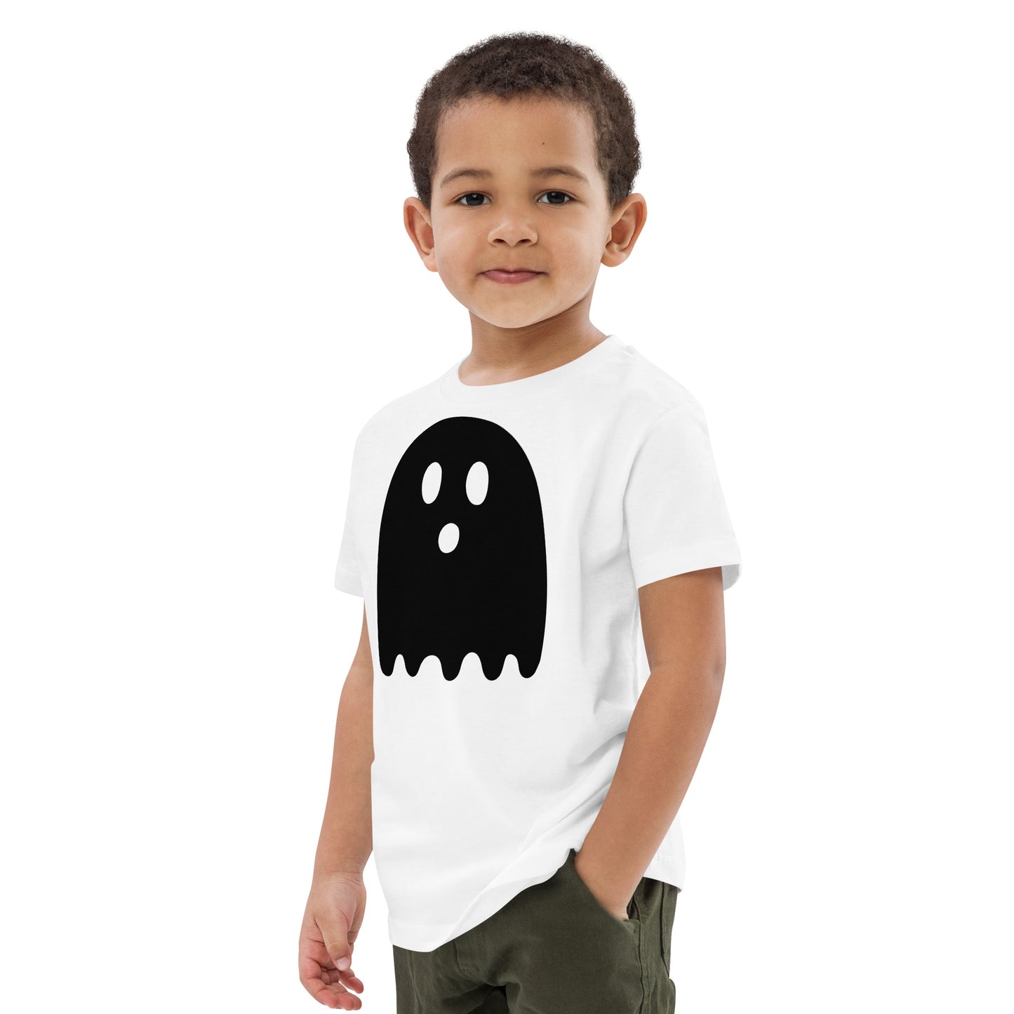 Organic cotton kids t-shirt - Halloween Ghost White T-Shirt