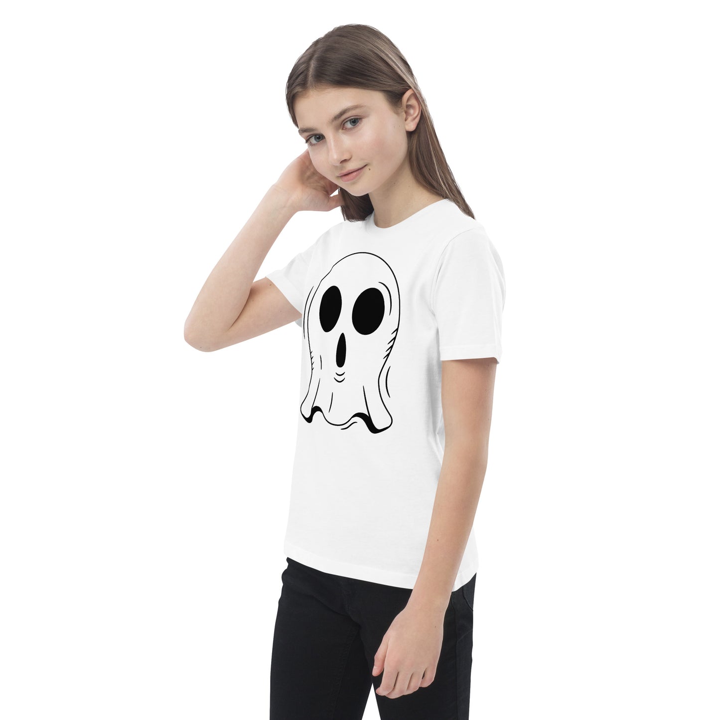 Organic cotton kids t-shirt - Halloween Ghost White T-Shirt