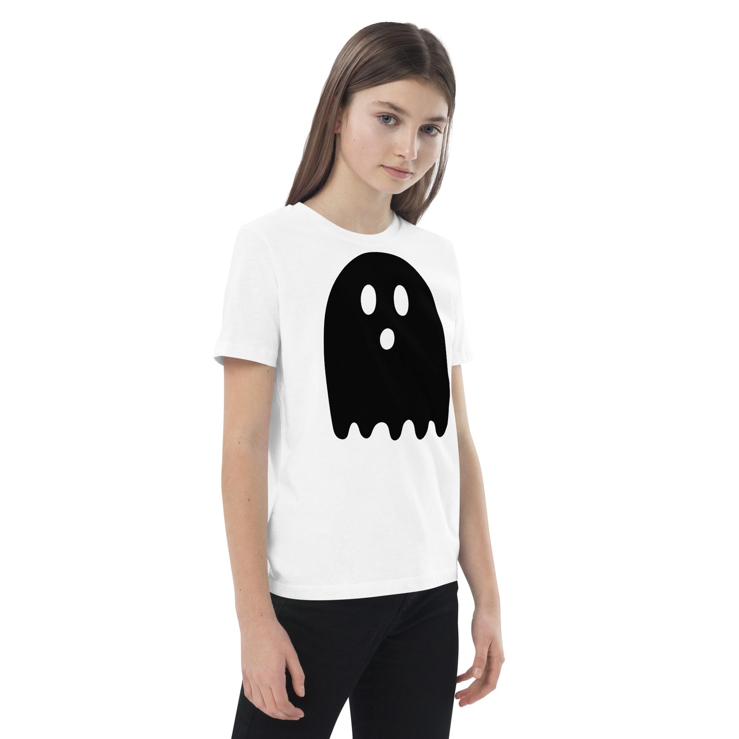 Organic cotton kids t-shirt - Halloween Ghost White T-Shirt