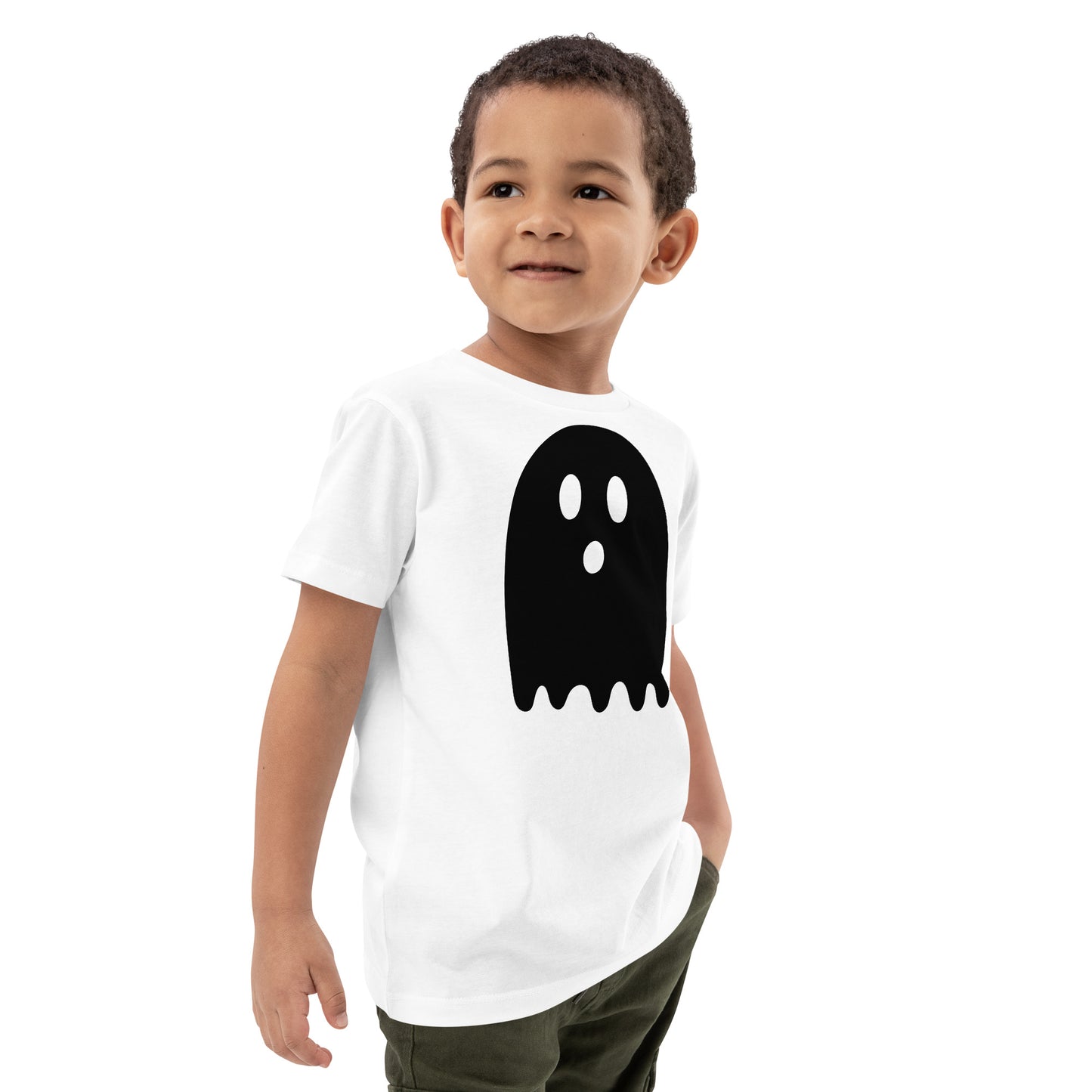 Organic cotton kids t-shirt - Halloween Ghost White T-Shirt