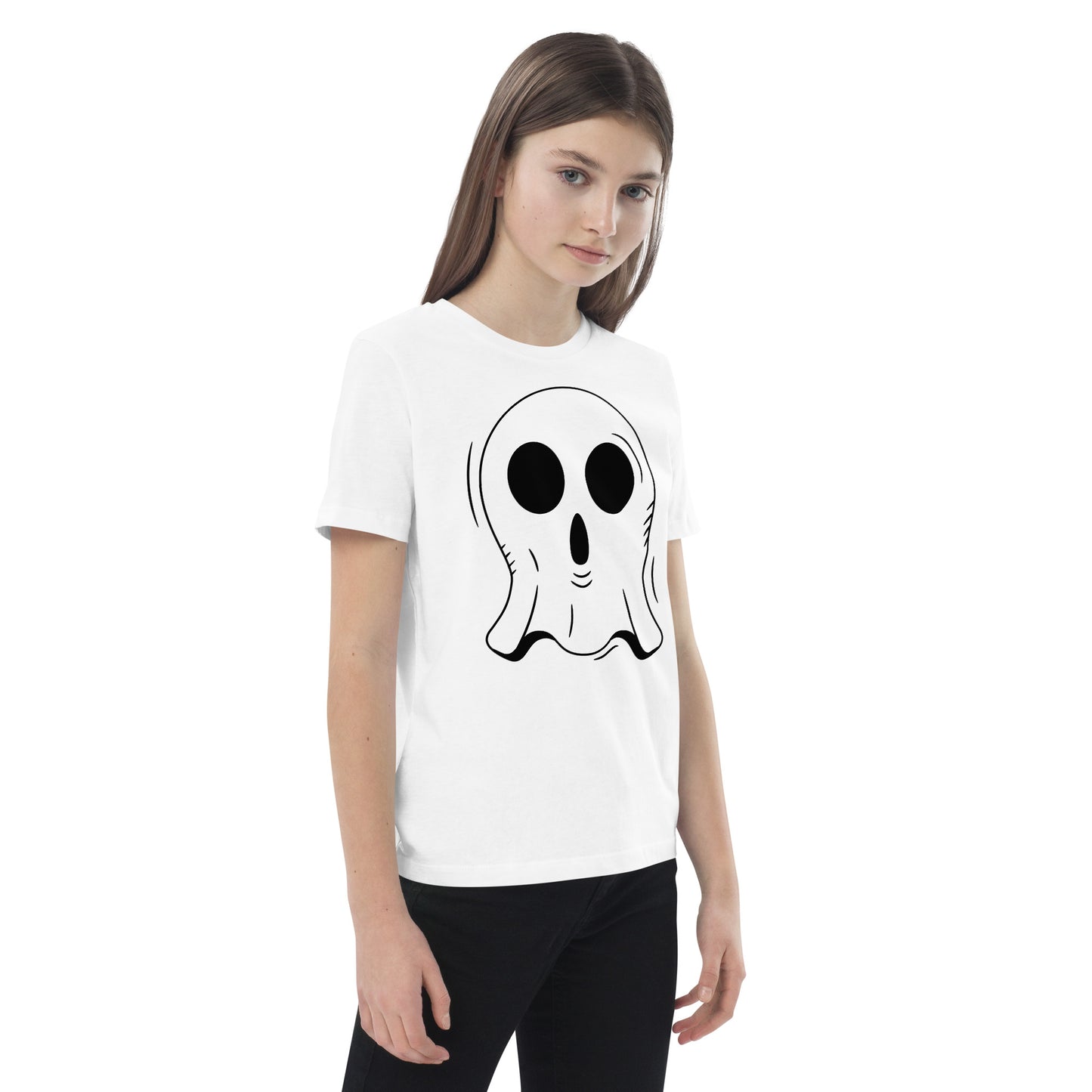 Organic cotton kids t-shirt - Halloween Ghost White T-Shirt