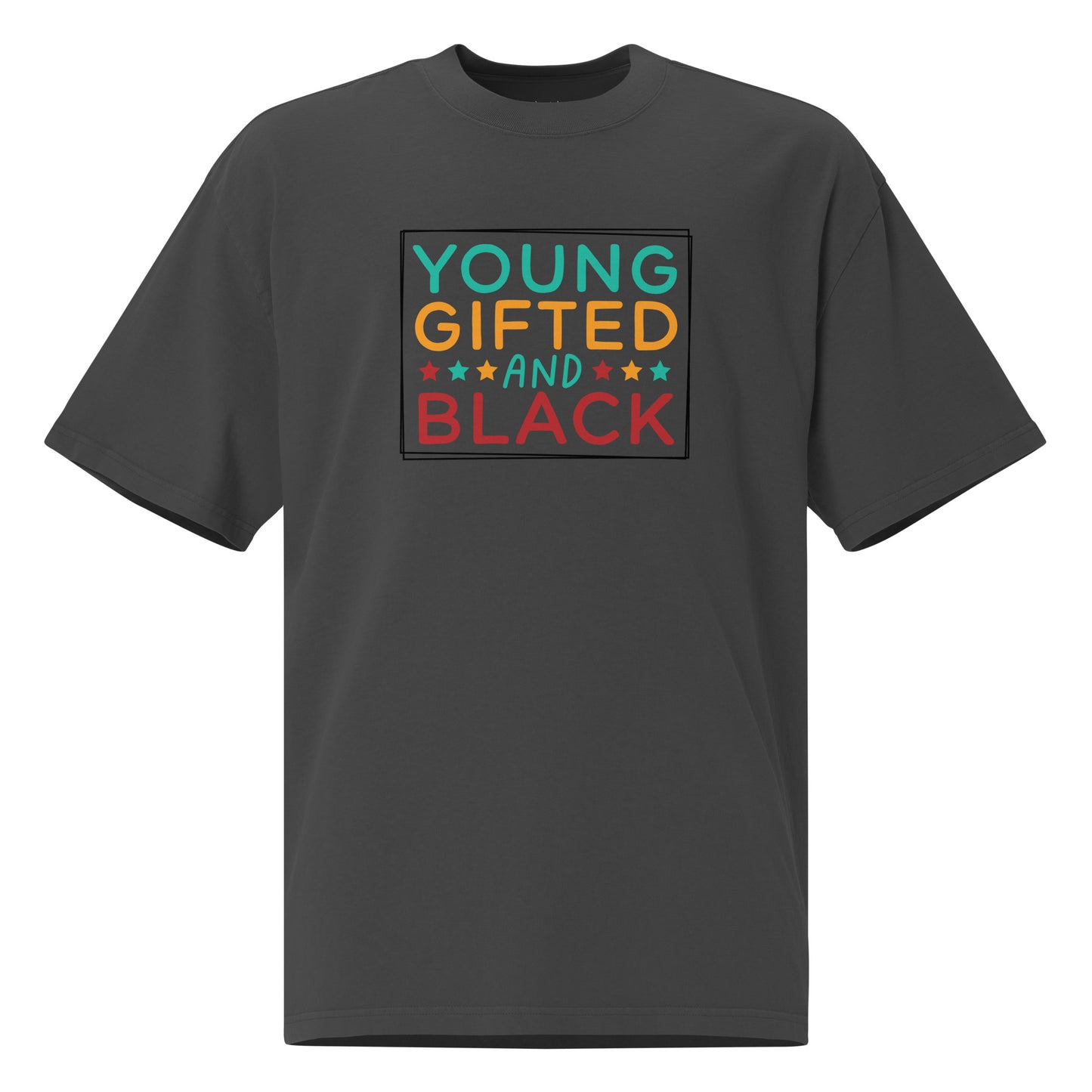 Oversized faded t-shirt - Young Gifted and Black