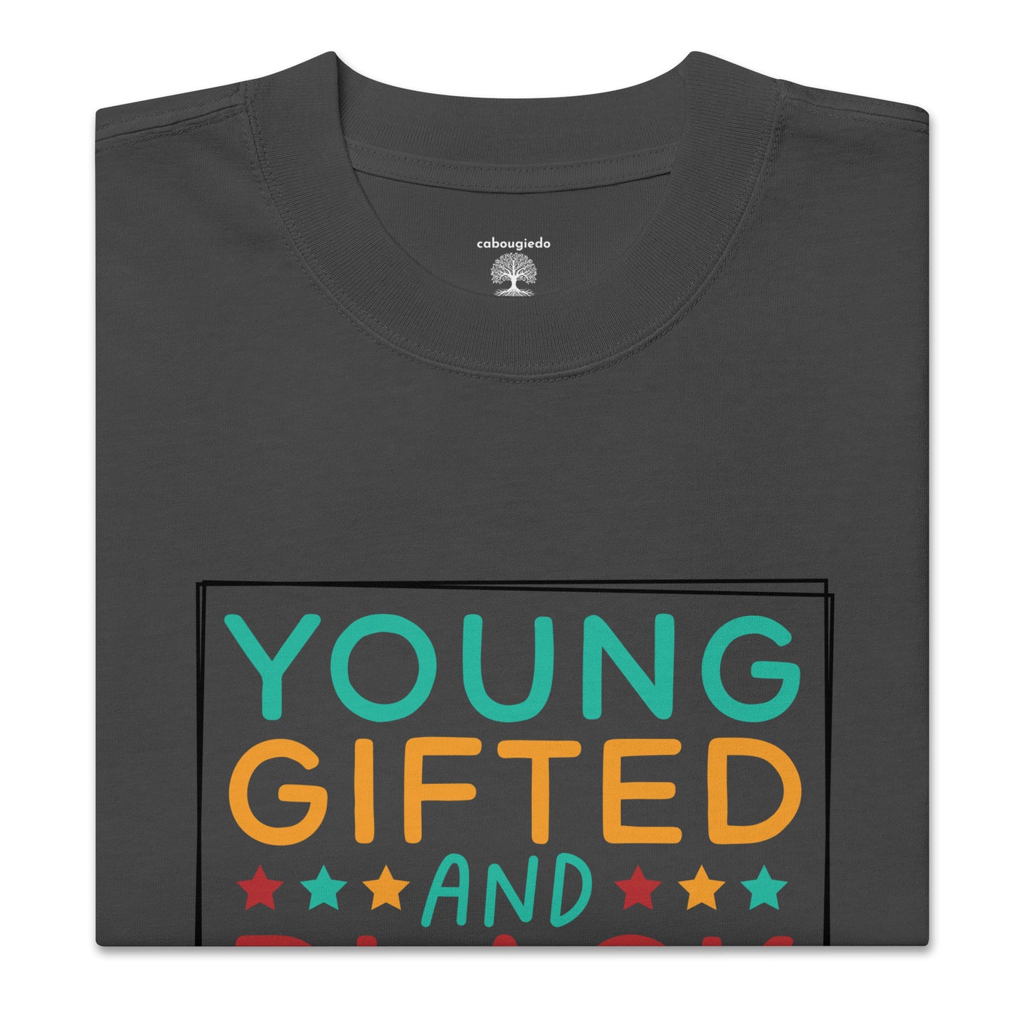 Oversized faded t-shirt - Young Gifted and Black