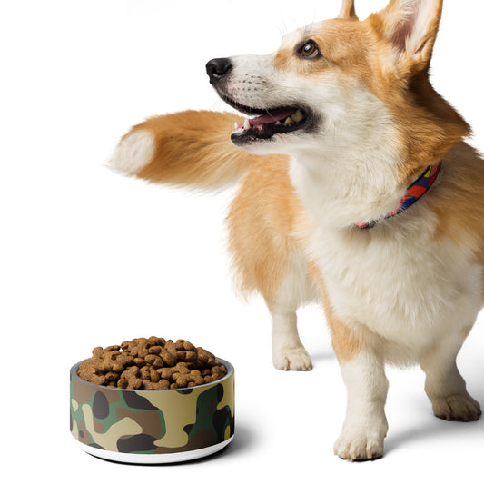 Pet bowl - Green Beige & Black Camo