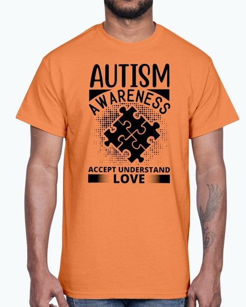 Accept, Understand, Love - Autism Awareness- Cotton Tee