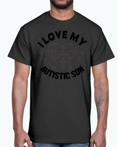 I Love My Autistic Son - Autism Awareness - Cotton Tee