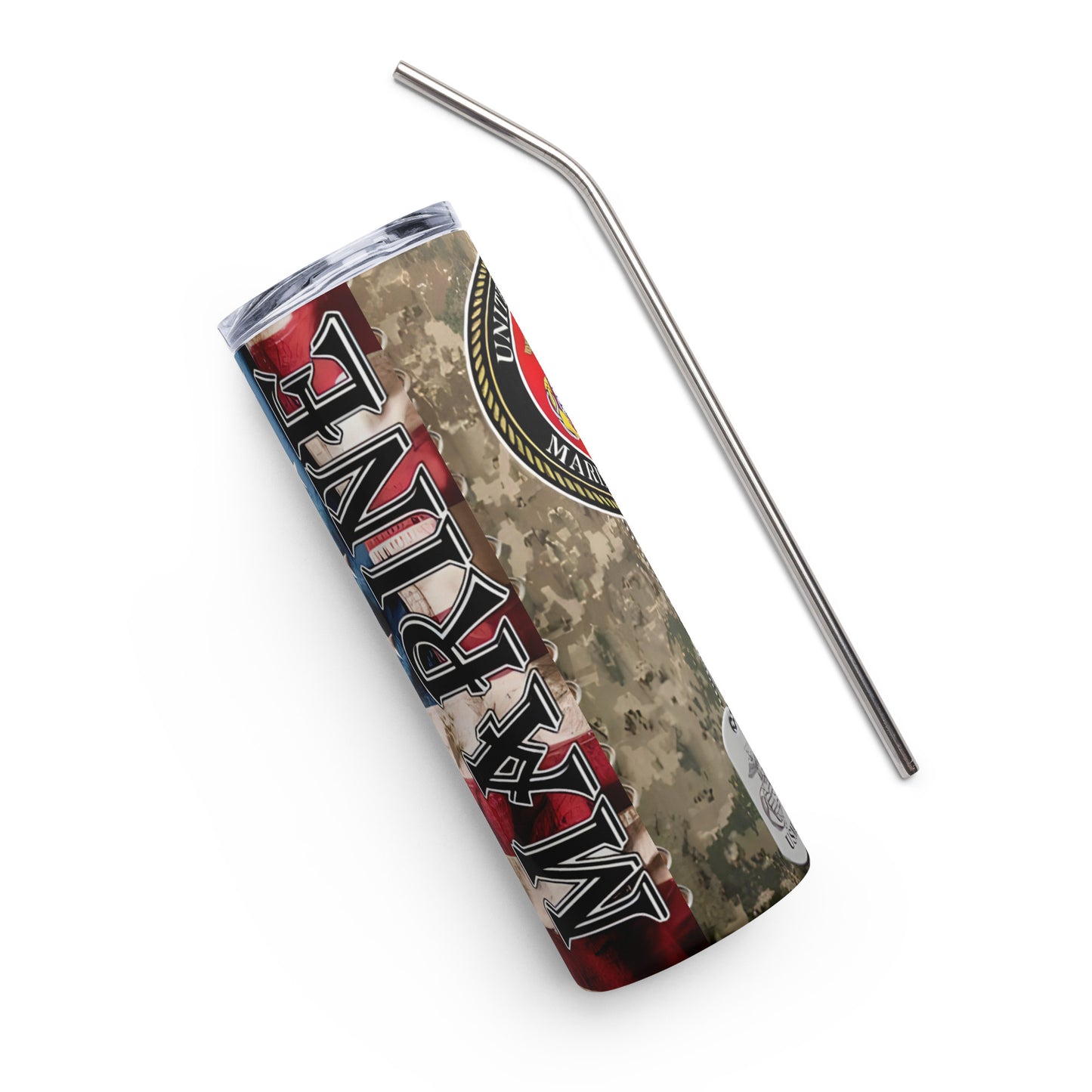 Stainless steel tumbler - Veteran U.S. Marine