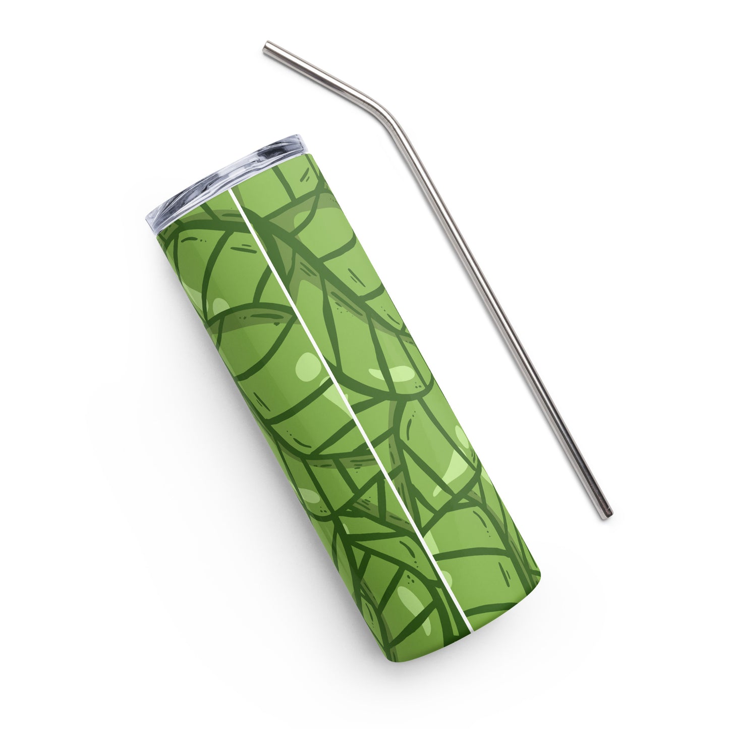 Stainless steel tumbler - CaBougieDo Green Leaf