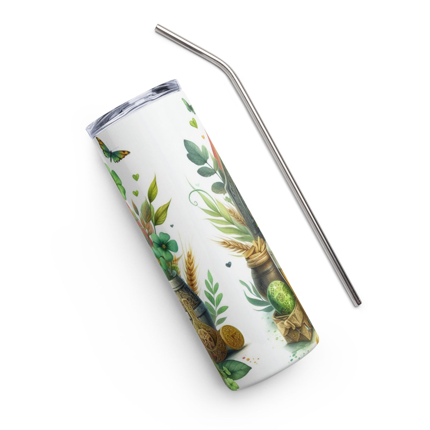 Stainless steel tumbler - St Patty's Day Rainbow 24