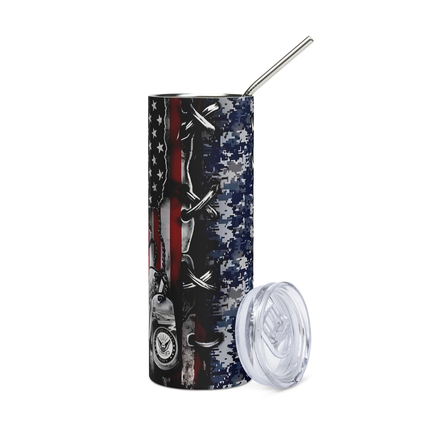 Stainless steel tumbler - Veteran U.S. Navy