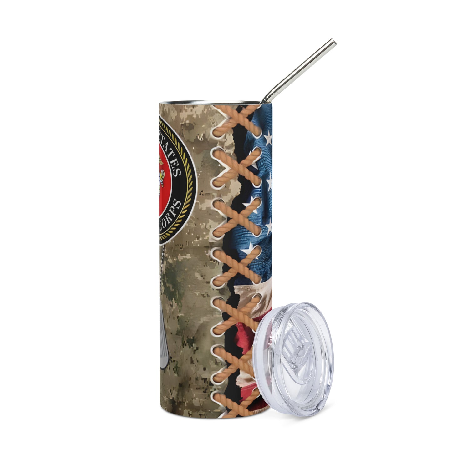 Stainless steel tumbler - Veteran U.S. Marine