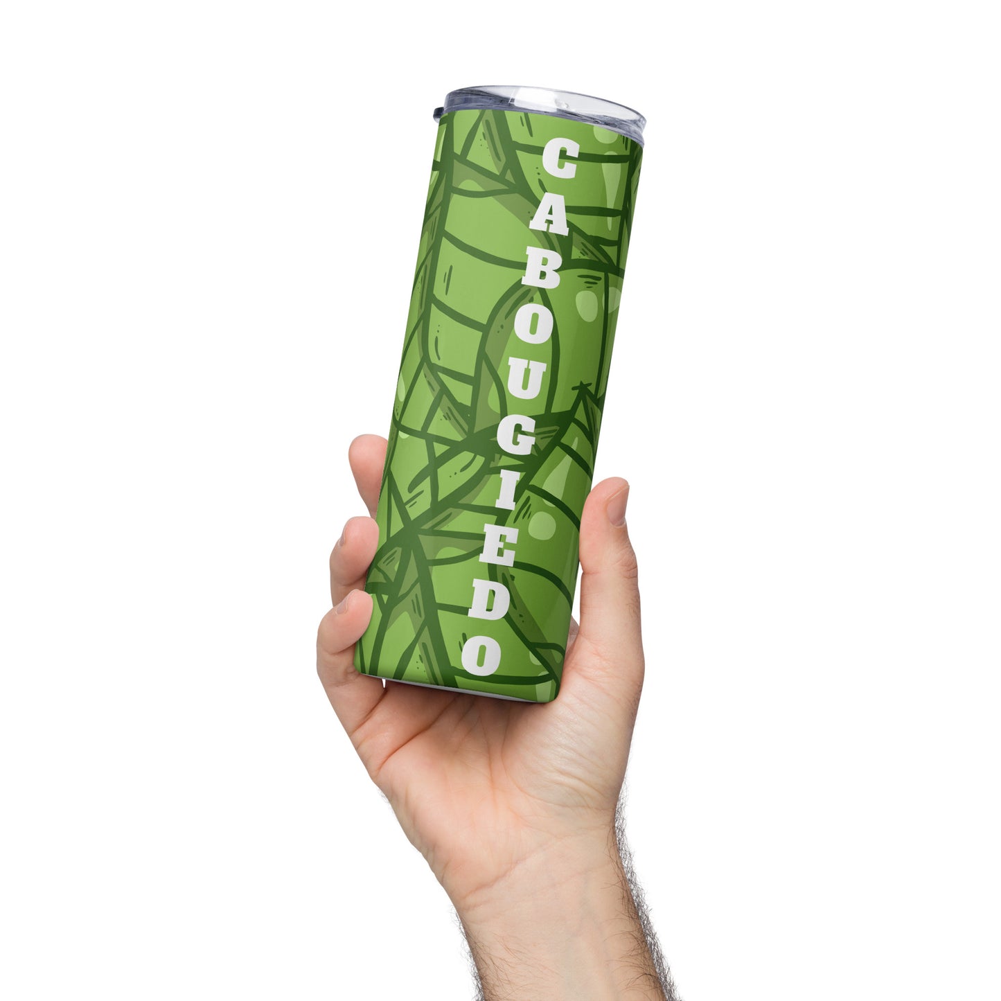 Stainless steel tumbler - CaBougieDo Green Leaf