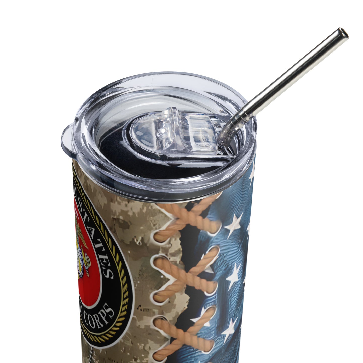 Stainless steel tumbler - Veteran U.S. Marine