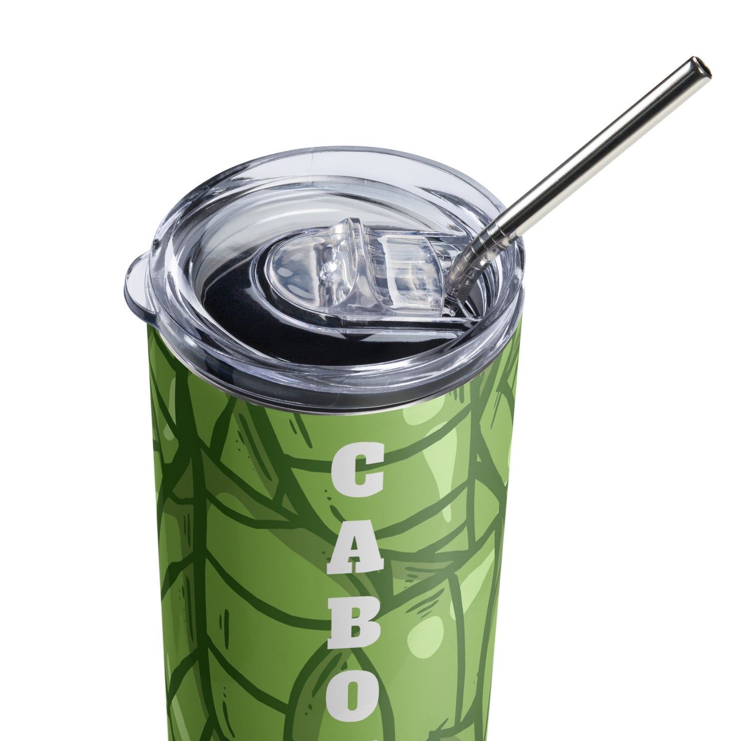 Stainless steel tumbler - CaBougieDo Green Leaf