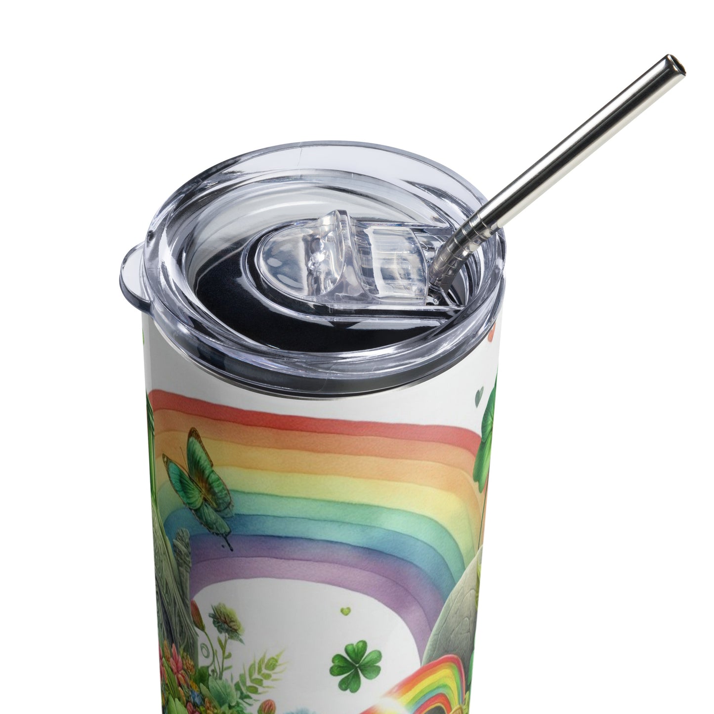 Stainless steel tumbler - St Patty's Day Rainbow 24