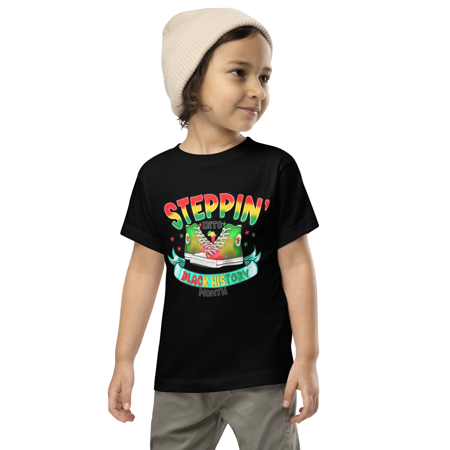 Toddler Short Sleeve Tee - Steppin Into Black History Month