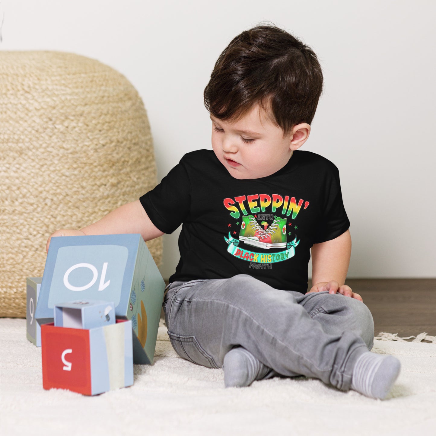 Toddler Short Sleeve Tee - Steppin Into Black History Month